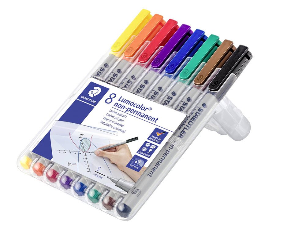 Lumocolor&reg; non-permanent pen 311 WP8, 8 farver